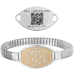 QR Code Stretch Band Medical ID Bracelet
